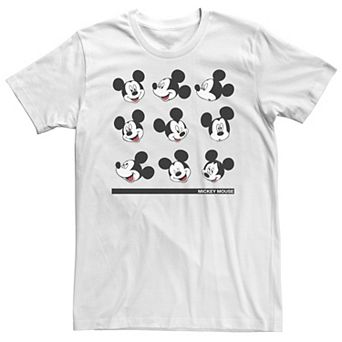 Disney's Mickey Mouse Big & Tall Different Face Of Mickey Tee