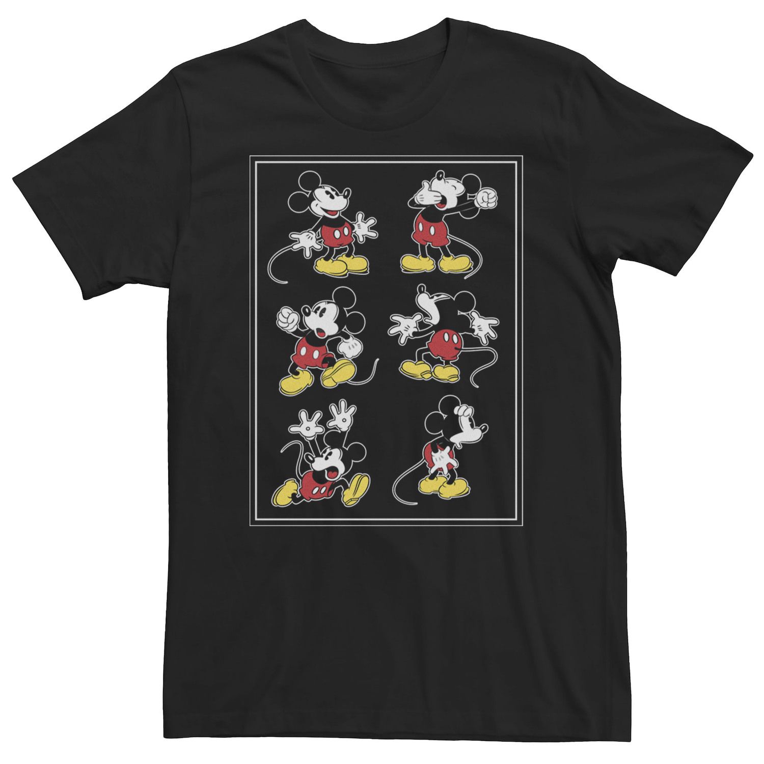 Image for Disney Big & Tall Mickey Mouse Many Emotions Border Tee at Kohl's.