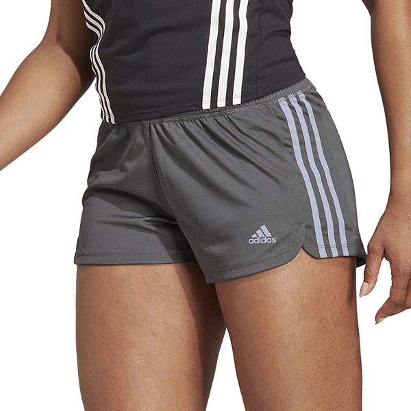 Black adidas Pacer 3-Stripes Knit Shorts, women training