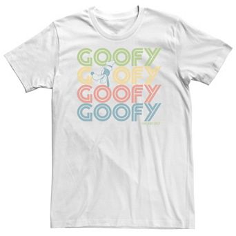 Big & Tall Disney Goofy Head Portrait Name Stack Tee