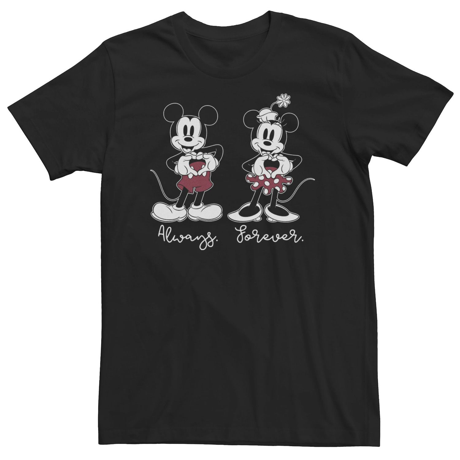 Image for Disney Big & Tall Mickey & Minnie Mouse Always Forever Tee at Kohl's.