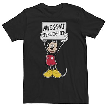 Big & Tall Disney Mickey Mouse Awesome Firefighter Tee