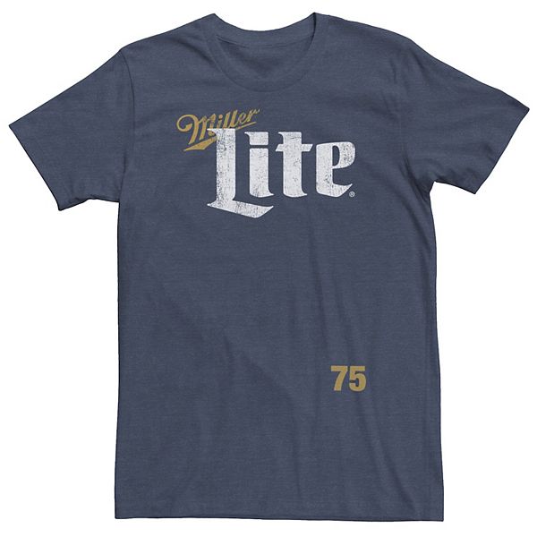 Big & Tall Miller Lite Beer Distressed Retro Logo Tee