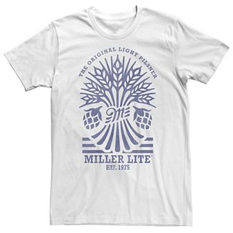 Big & Tall Miller Lite Beer Hops & Wheat Tee