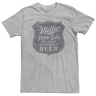 Big & Tall Miller High Life Beer Vintage Shield Tee