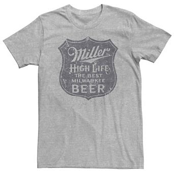 Big & Tall Miller High Life Beer Vintage Shield Tee