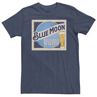 Big & Tall Blue Moon Beer Square Logo Tee