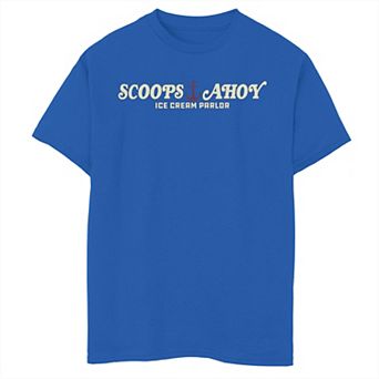 Boys 6-20 Netflix Stranger Things Scoops Ahoy Simple Logo Graphic Tee