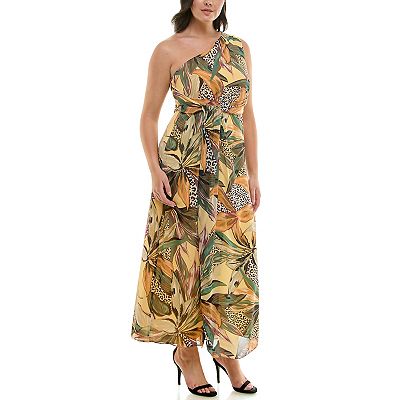 Women's Nicole Miller One Shoulder Maxi Dress