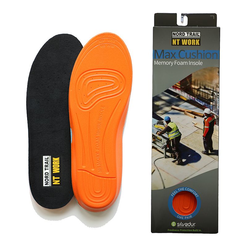Nord Trail Max Cushion Womens Memory Foam Insole, Size: Small (5/6), Orang