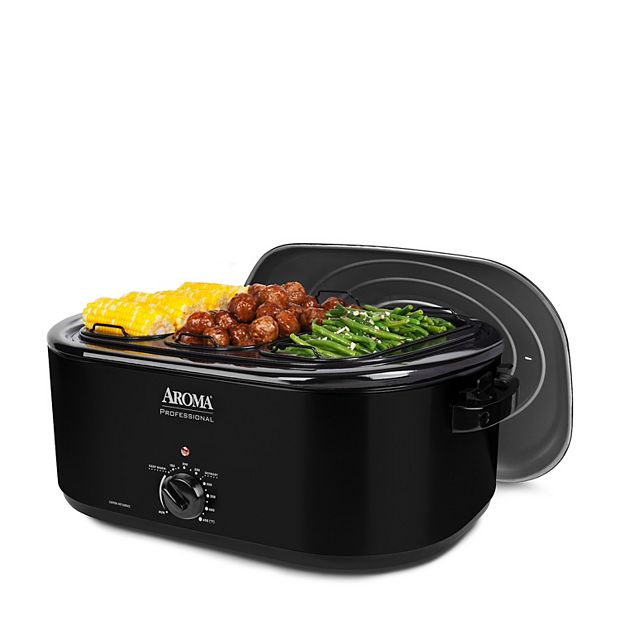 Aroma 22Qt Roaster Oven Electric Bake Home Kitchen Countertop Slow Cooker 