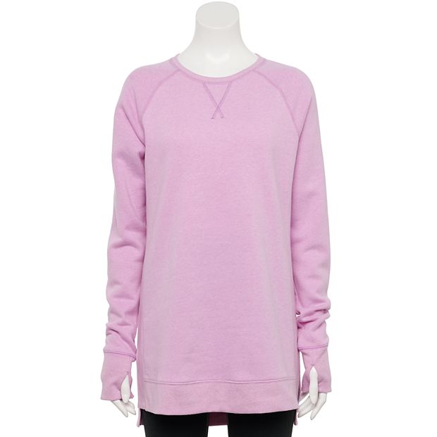 Womens crew best sale neck tunic sweatshirt