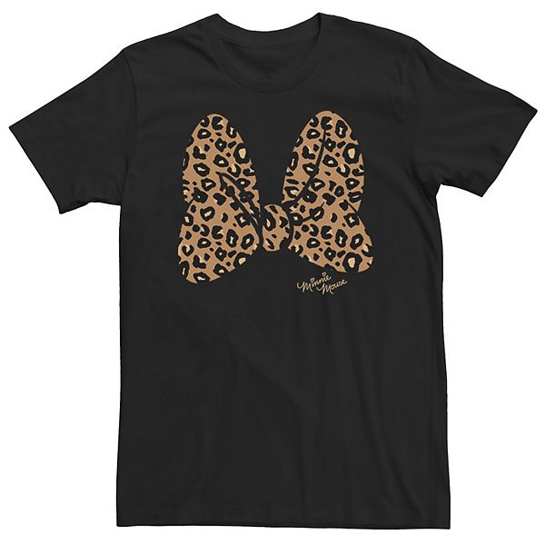 Disney's Minnie Mouse Big & Tall Leopard Print Bow Tee