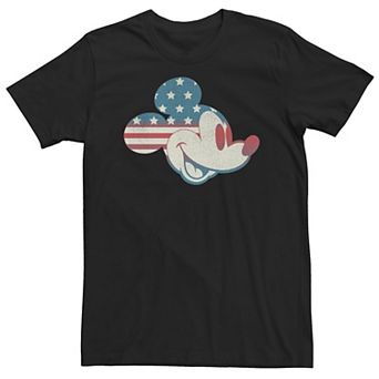 Big & Tall Disney Mickey & Friends Mickey American Flag Fill Tee