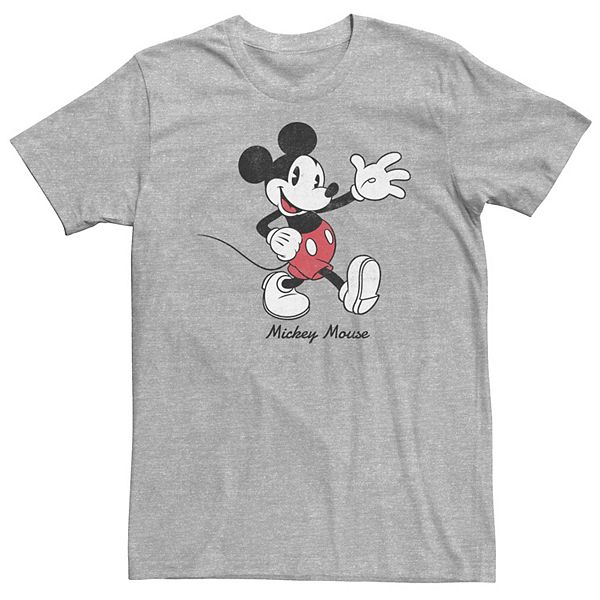 Disney's Mickey Mouse Big & Tall Cursive Text Circle Logo Tee