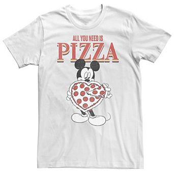 Big & Tall Disney Mickey & Friends Mickey All You Need Is Pizza Tee