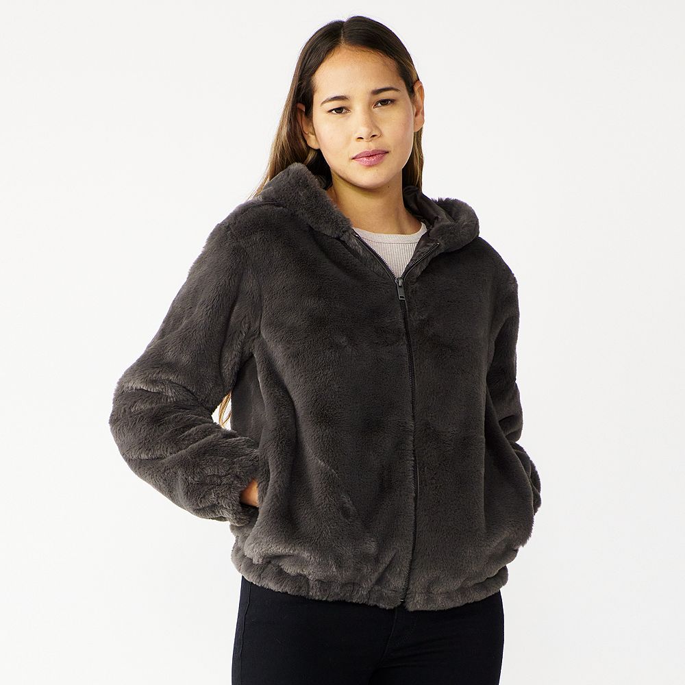 トップス cozyworldwide FAUX FURHOOD ZIP BLACK COZY FAUX FUR HOODZIP – COZY WORLDWIDE