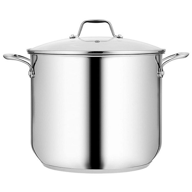 Nutrichef 20 Quart Gray Stainless-Steel Cookware Stockpot