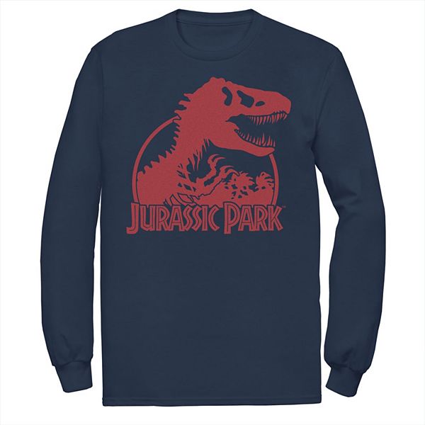 Men S Jurassic Park Classic T Rex Skeleton Logo Tee