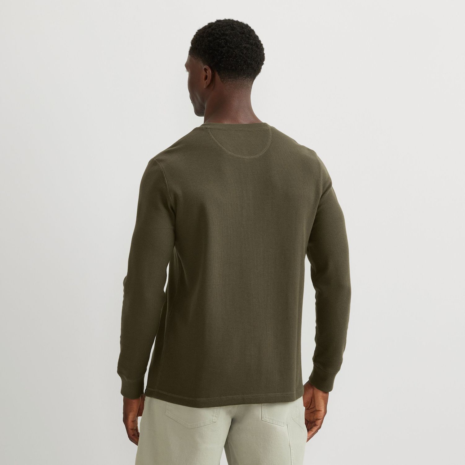 Pull Eddie Bauer Homme Henley - Col 1/4 Zip Taupe - Taille XXL - Occasion Très Bon état