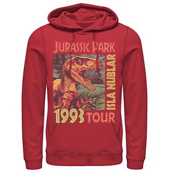 Men's Jurassic Park Isla Nublar 1993 Tour Poster Pullover Hoodie