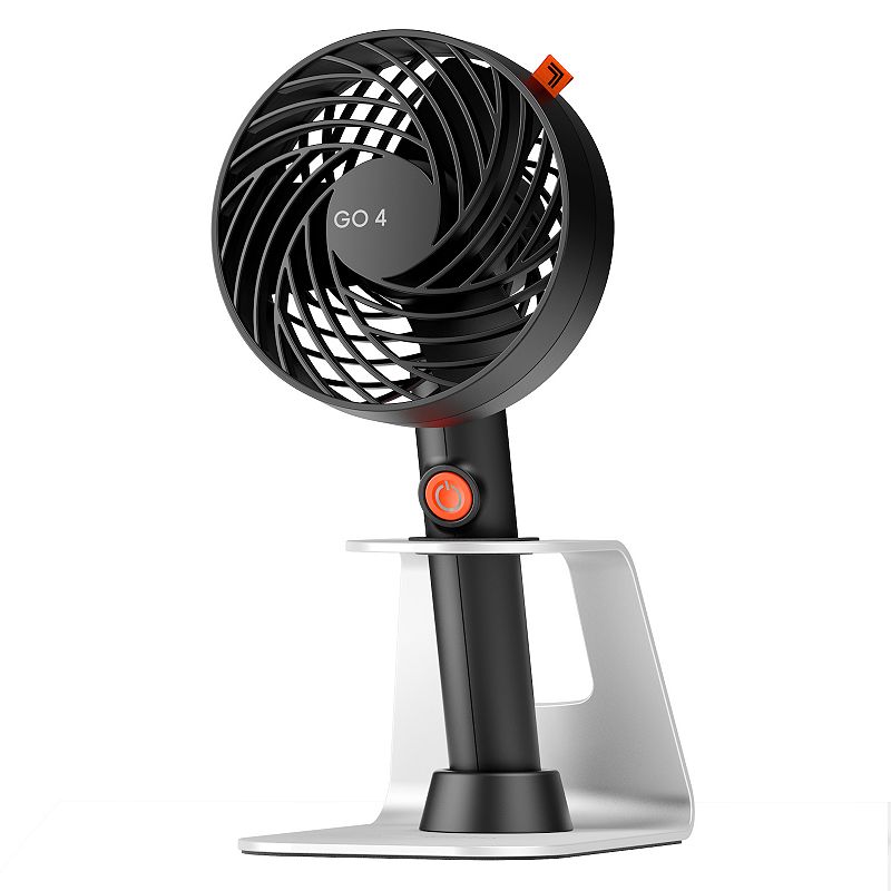 Sharper Image GO 4C Rechargeable Handheld Fan with Charge Dock, Black