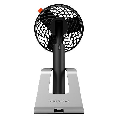 Sharper Image GO 4C Rechargeable Handheld Fan with Charge Dock