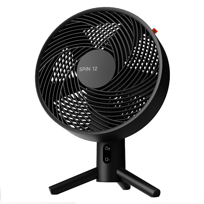 Sharper Image Spin 12 Oscillating Fan, Black