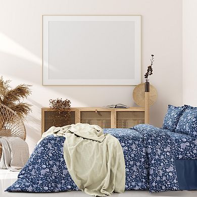 Kate 300 Thread Count Organic Cotton Oversized Duvet Cover Set with Shams