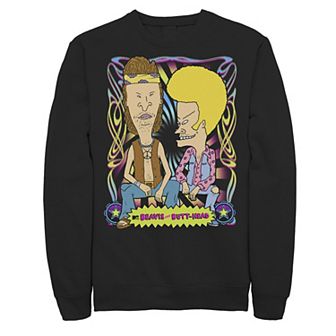 Men's Beavis And Butt-Head 70's Style Poster Logo Sweatshirt