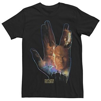 Men's Star Trek First Contact Live Long Character Fill Logo Tee