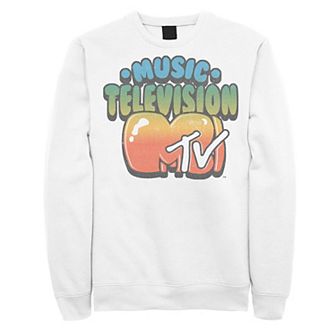 Men's MTV Logo Bubble Balloon Font Style Sweatshirt
