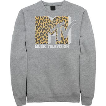 Men's MTV Logo Cheetah Print Sweatshirt