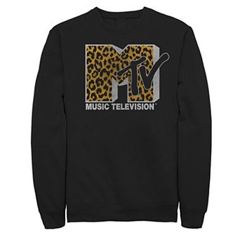 Men's MTV Logo Cheetah Print Sweatshirt