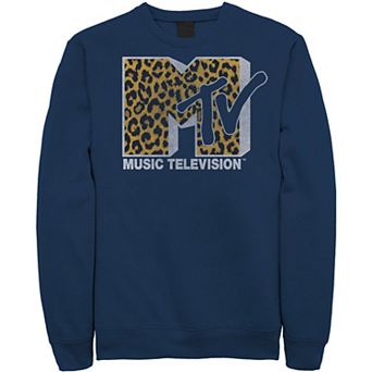 Men's MTV Logo Cheetah Print Sweatshirt