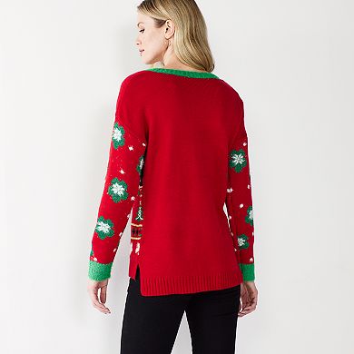 Women's Celebrate Togehter™ Long Sleeve Crewneck Christmas Sweater