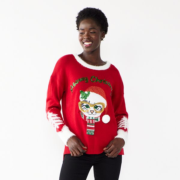 Women's Celebrate Togehter™ Long Sleeve Crewneck Christmas Sweater