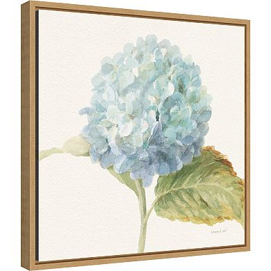 Amanti Art Floursack Florals V Blue Hydrangea Framed Canvas Wall Art
