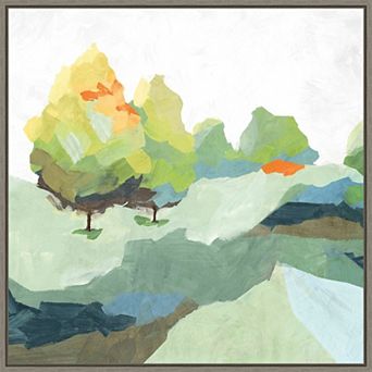 Amanti Art Blocked II Landscape Framed Canvas Wall Art