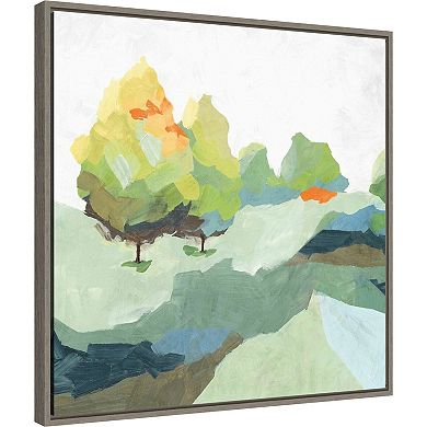 Amanti Art Blocked II Landscape Framed Canvas Wall Art