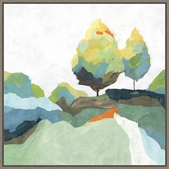 Amanti Art Blocked I Landscape Framed Canvas Wall Art