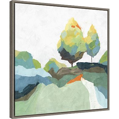 Amanti Art Blocked I Landscape Framed Canvas Wall Art
