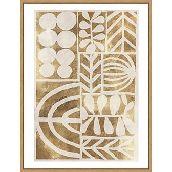 Amanti Art Botanic Beige Framed Canvas Wall Art