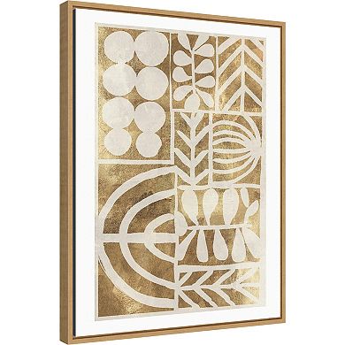 Amanti Art Botanic Beige Framed Canvas Wall Art