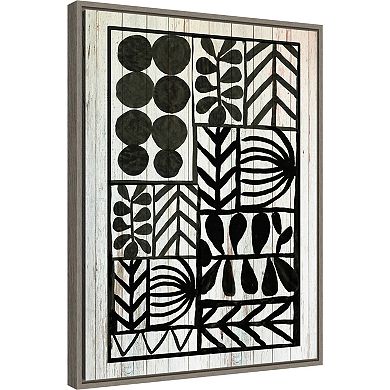 Amanti Art Botanical Geometric Framed Canvas Wall Art