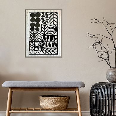 Amanti Art Botanical Geometric Framed Canvas Wall Art