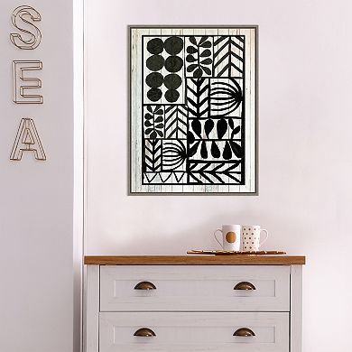 Amanti Art Botanical Geometric Framed Canvas Wall Art