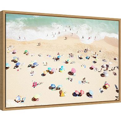Amanti Art Seaside 1 Beach Framed Canvas Wall Art