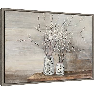 Amanti Art Willow Still Life Designs Framed Canvas Wall Art