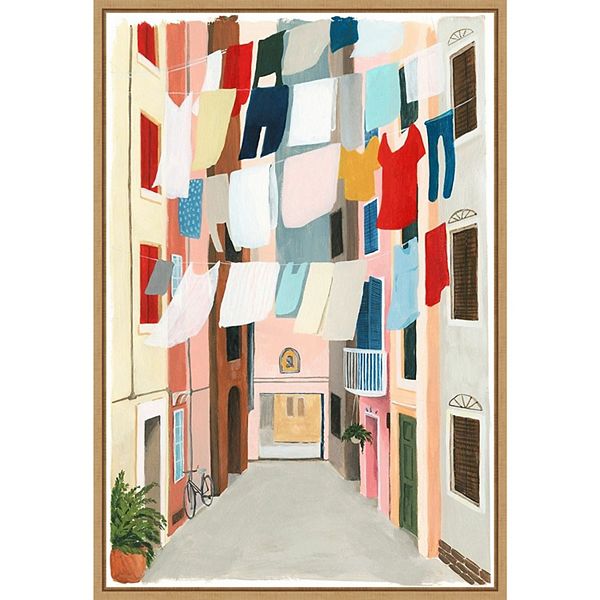 Amanti Art Laundry Day II Framed Canvas Wall Art